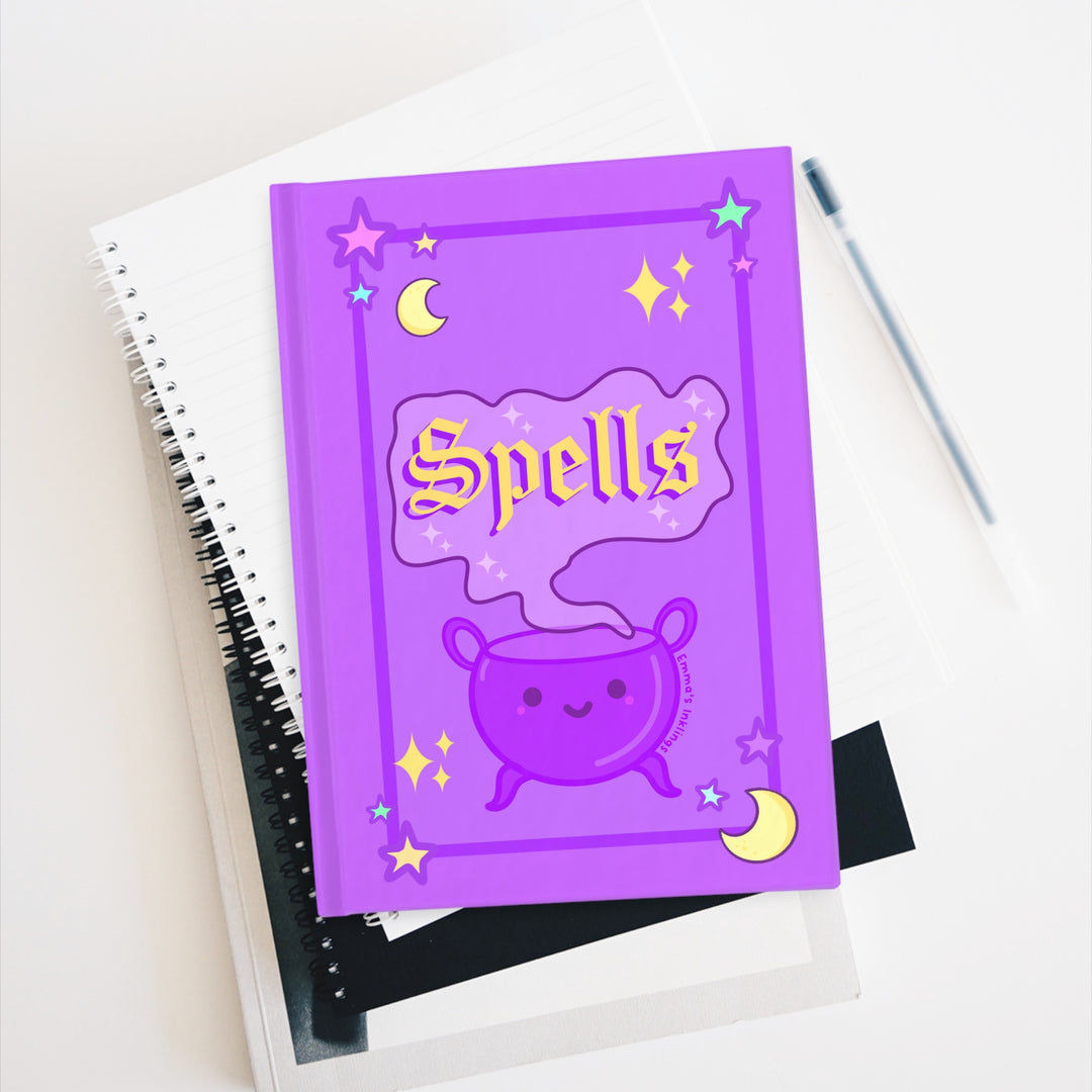 Witchy Inklings Spells Journal - Ruled Line Purple