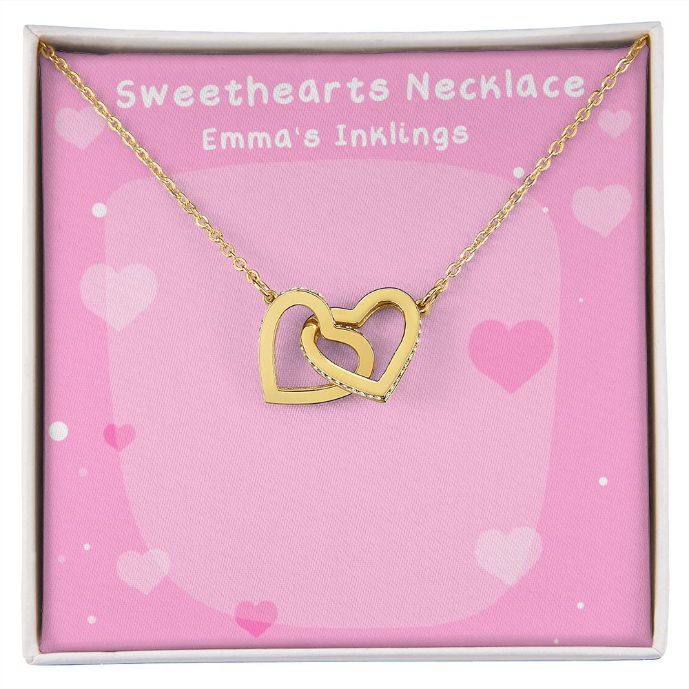 Interlocking Sweethearts Necklace (With Message Card)