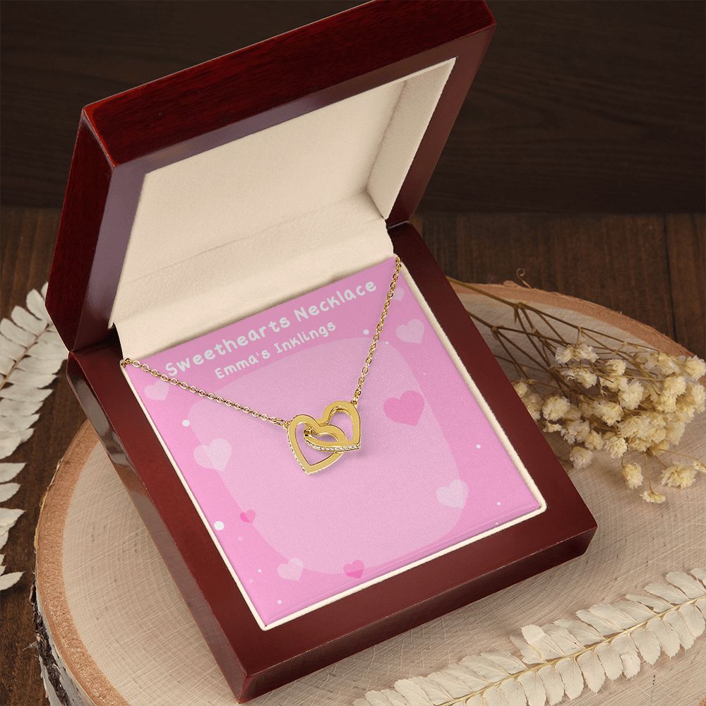 Interlocking Sweethearts Necklace (With Message Card)