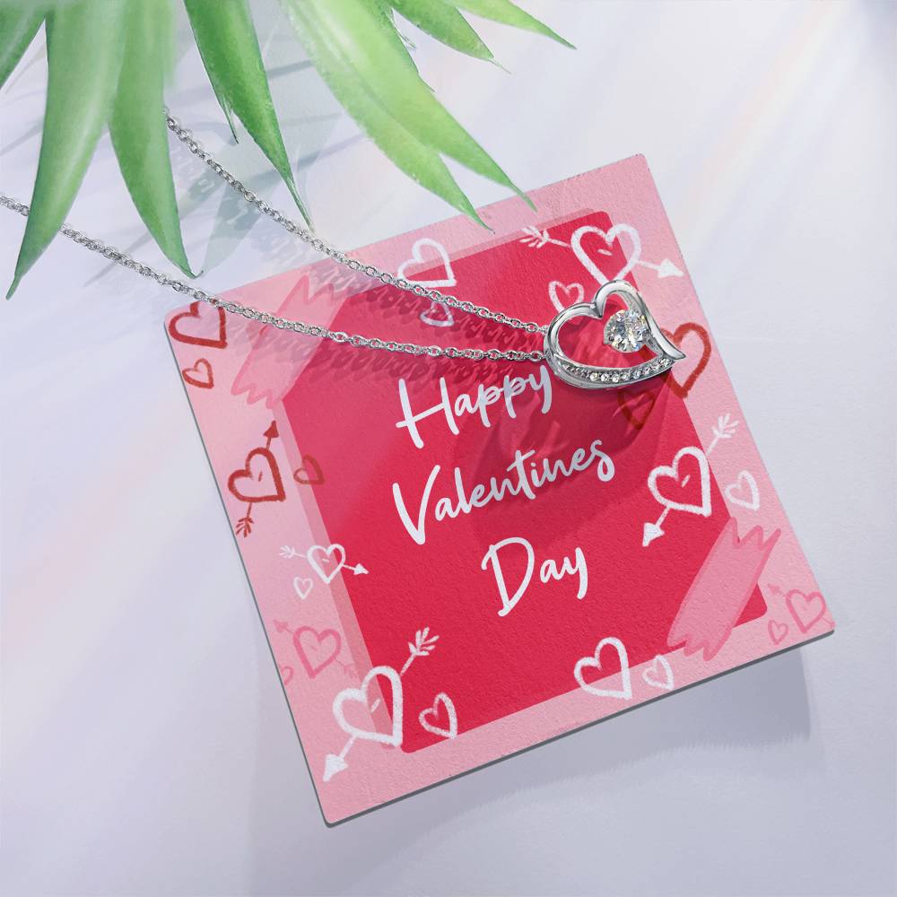 Forever Love Necklace  Valentines Day Edition (With Message Card)