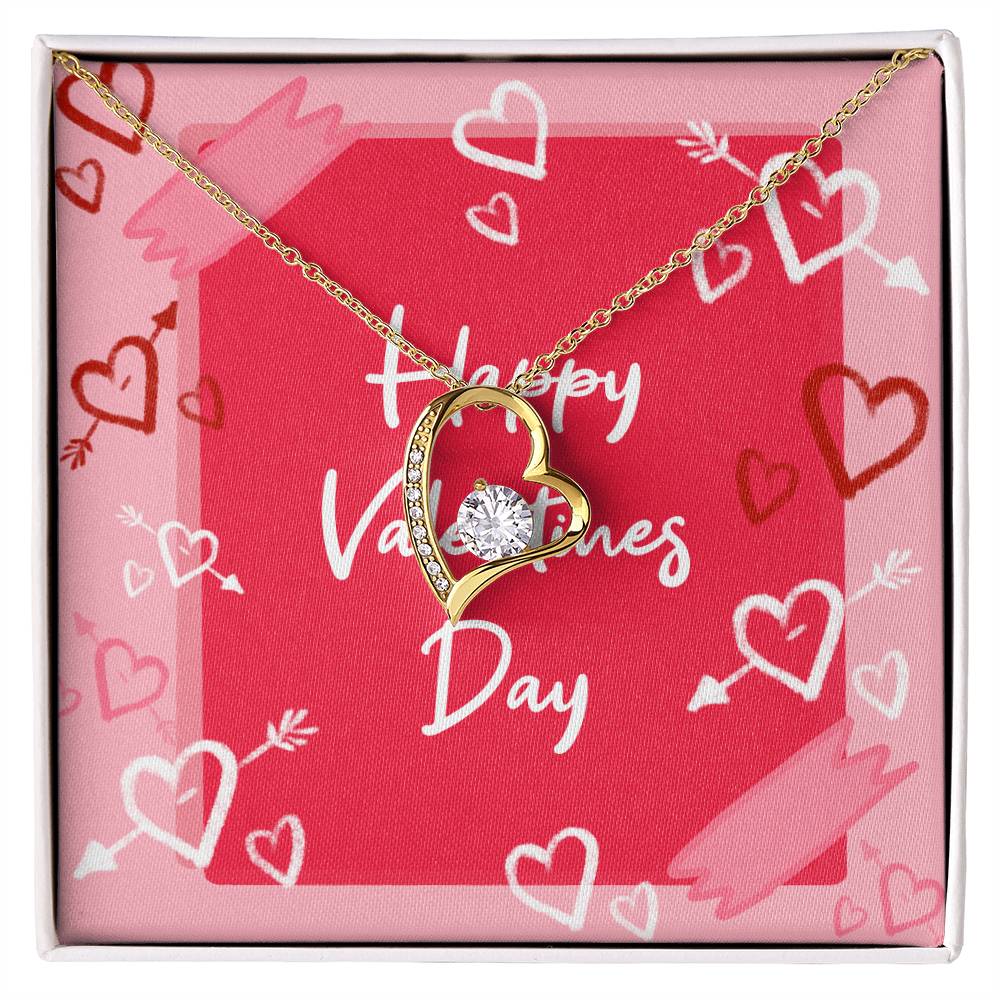 Forever Love Necklace  Valentines Day Edition (With Message Card)