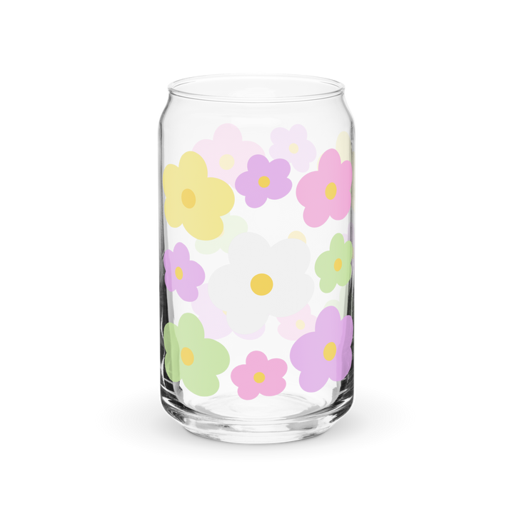 Pastel Daisy Can-shaped glass
