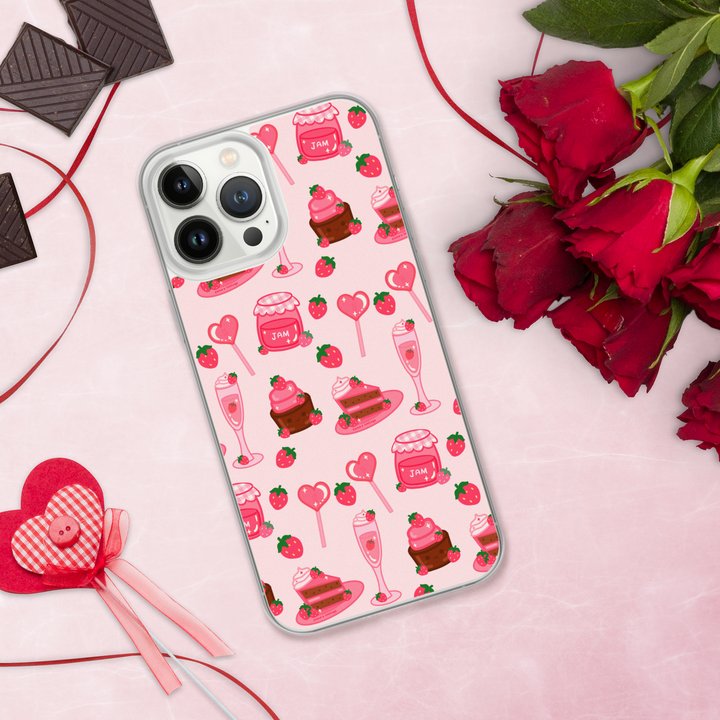Valentines Sweet Treats Phone Case Pale Pink