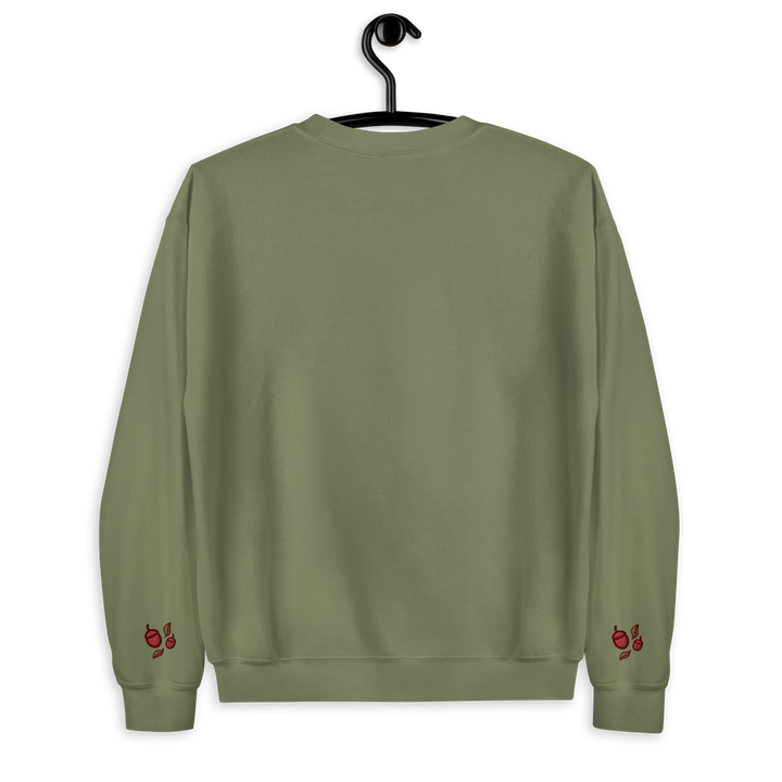 Left Embroidered Pocket Mushroom and sleeves Unisex Sweatshirt Cozy Vibes