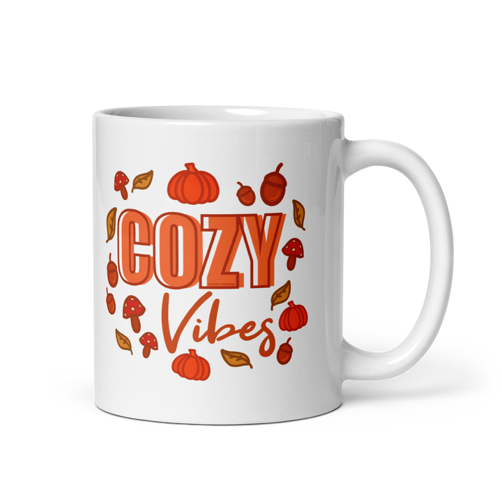 Cozy Vibes White glossy mug