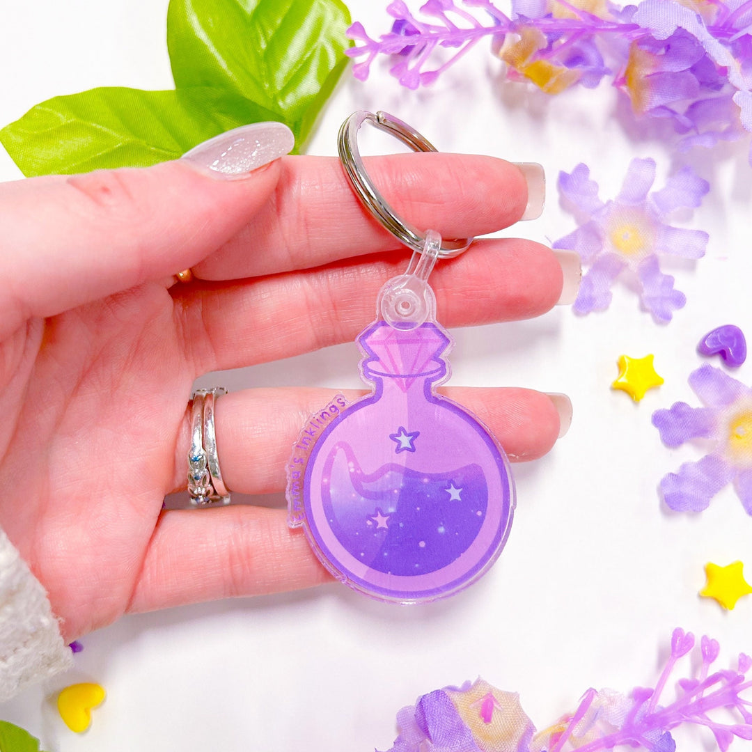 Galaxy Potion Bottle Acrylic Keychain