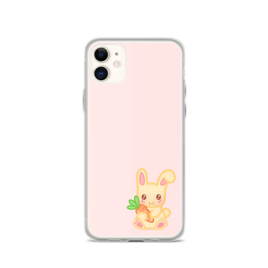 Snacking Bunny Phone Case Pink