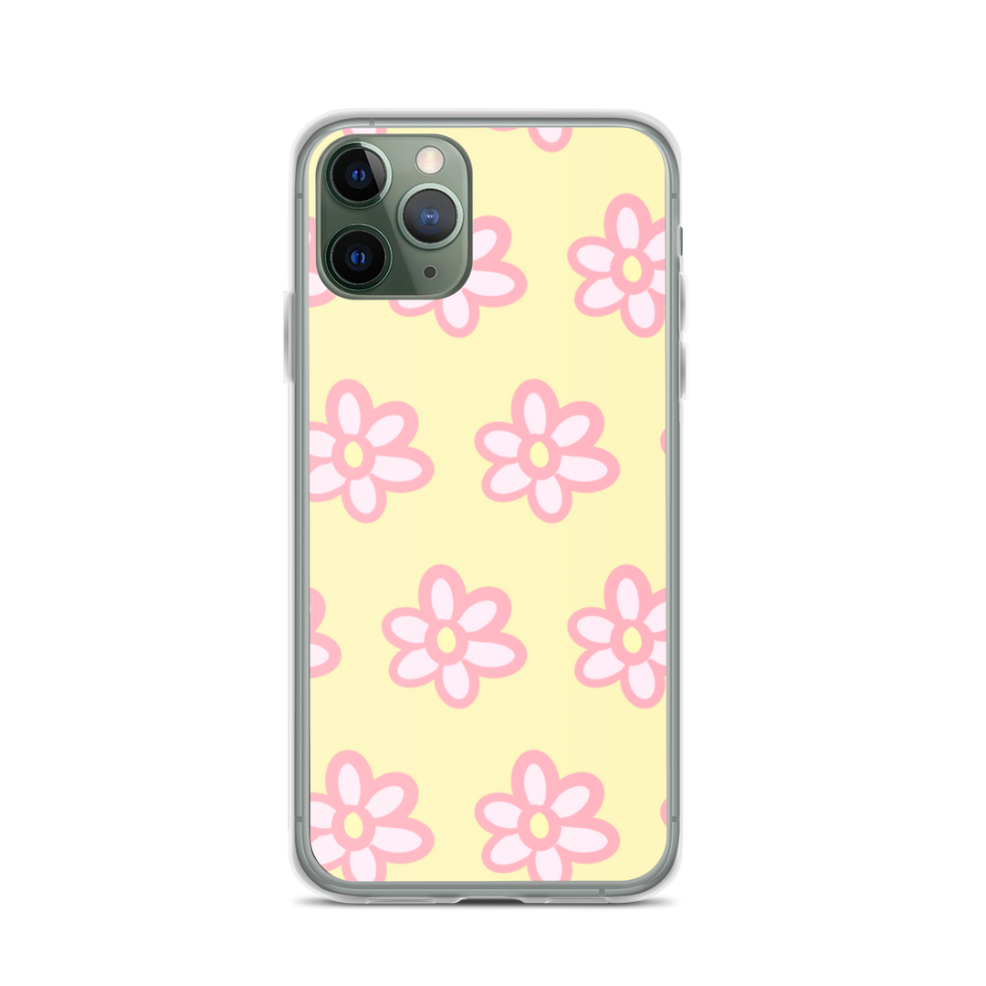 Kawaii Pink Blossom Phone Case Yellow