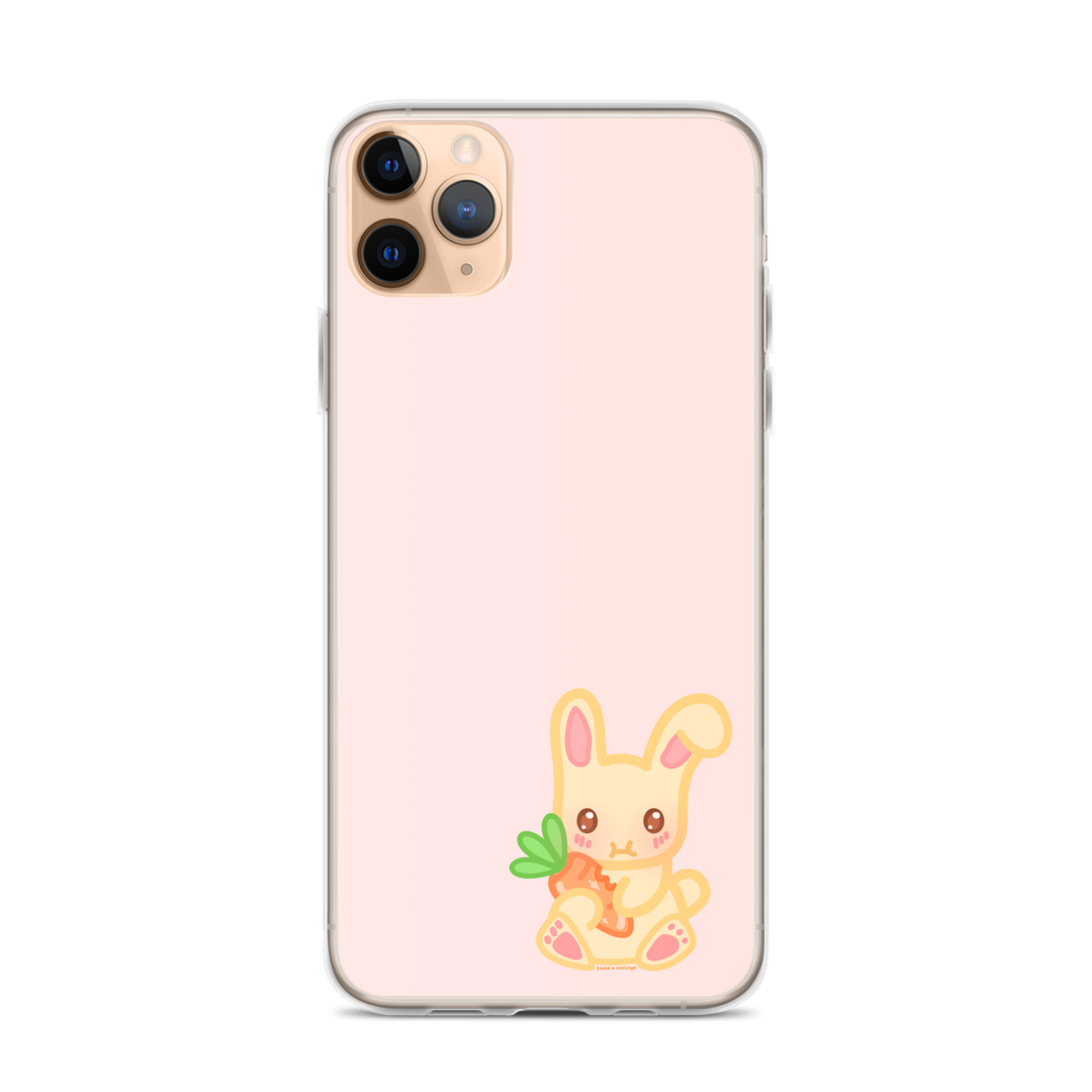 Snacking Bunny Phone Case Pink