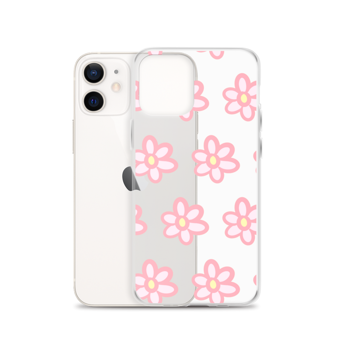 Kawaii Pink Blossom Phone Case Clear