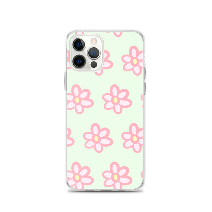 Kawaii Pink Blossom Phone Case Green