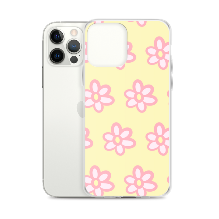 Kawaii Pink Blossom Phone Case Yellow