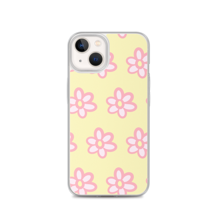 Kawaii Pink Blossom Phone Case Yellow