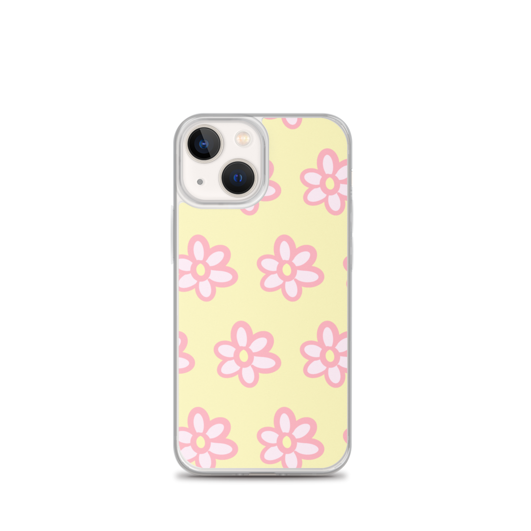 Kawaii Pink Blossom Phone Case Yellow