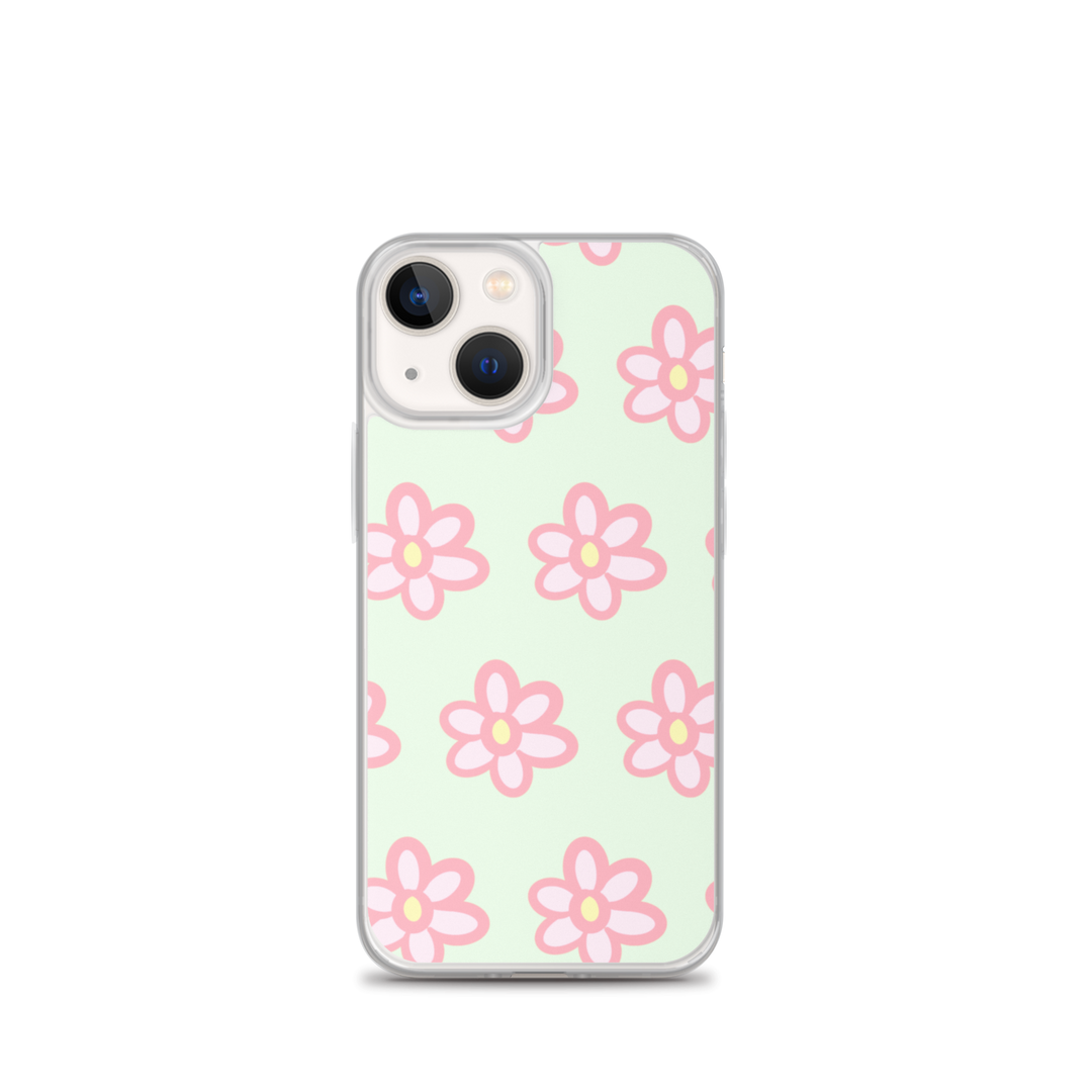 Kawaii Pink Blossom Phone Case Green