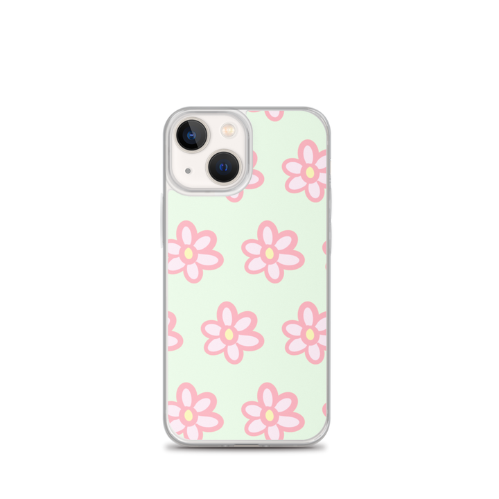 Kawaii Pink Blossom Phone Case Green