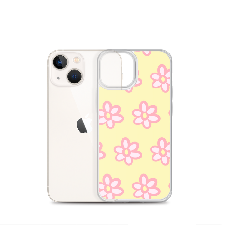 Kawaii Pink Blossom Phone Case Yellow