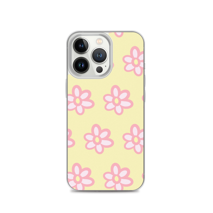 Kawaii Pink Blossom Phone Case Yellow