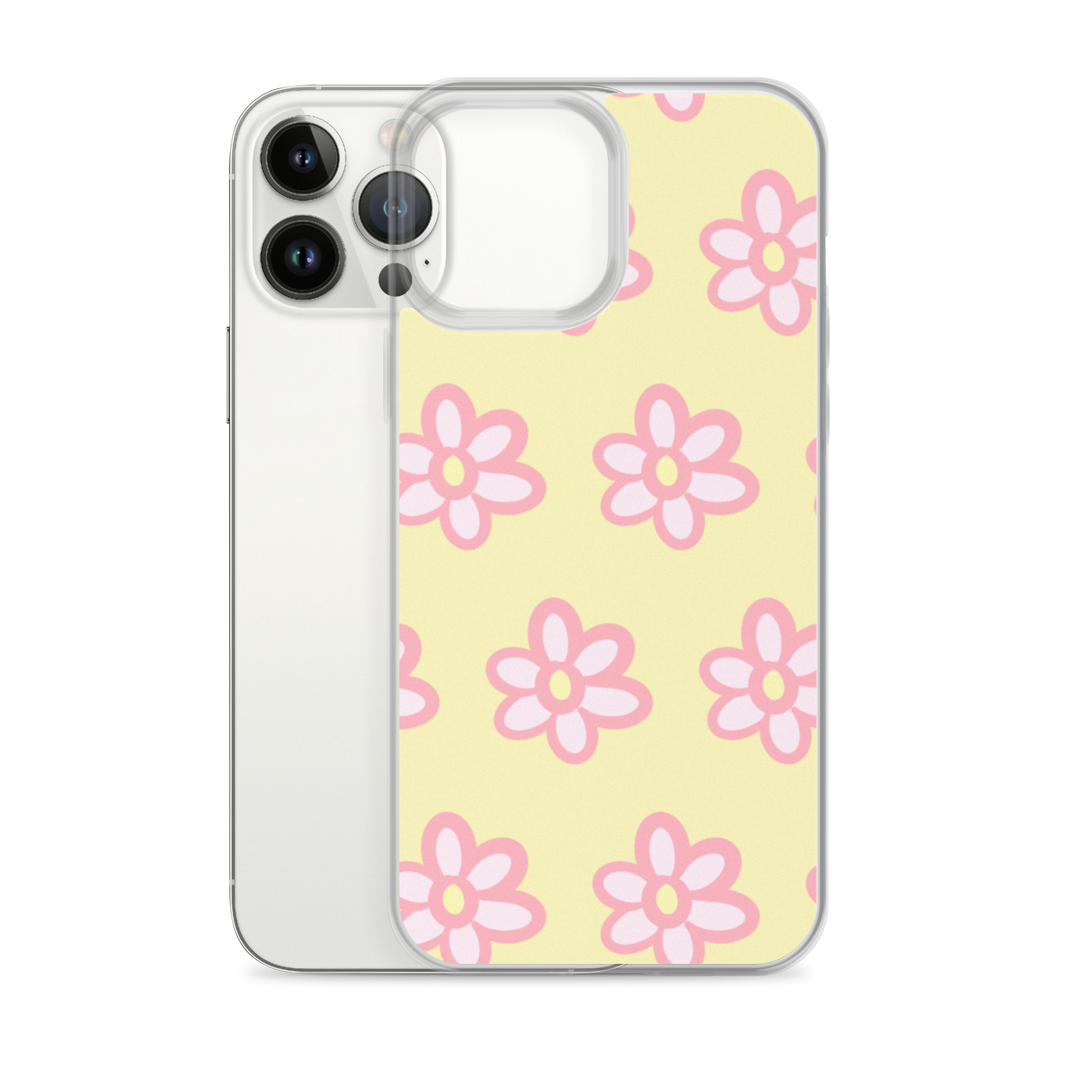 Kawaii Pink Blossom Phone Case Yellow