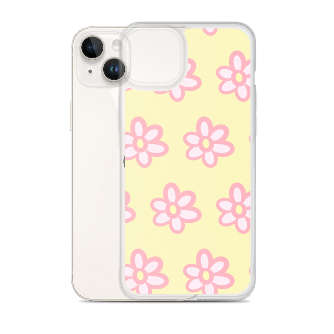 Kawaii Pink Blossom Phone Case Yellow