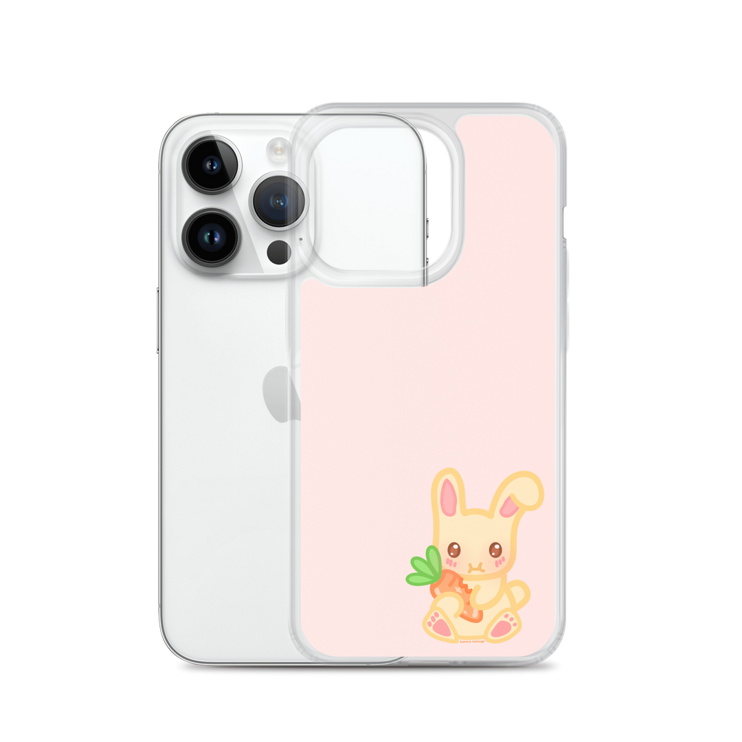 Snacking Bunny Phone Case Pink