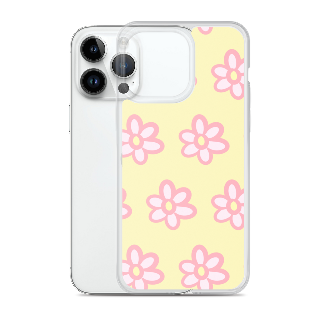 Kawaii Pink Blossom Phone Case Yellow