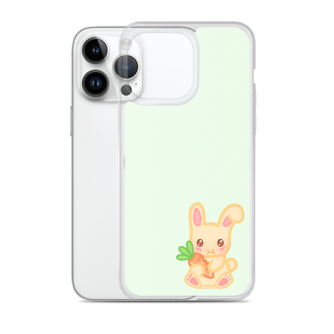 Snacking Bunny Phone Case Green