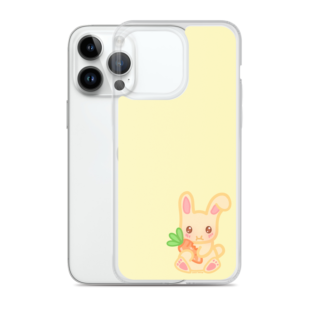 Snacking Bunny Phone Case Yellow