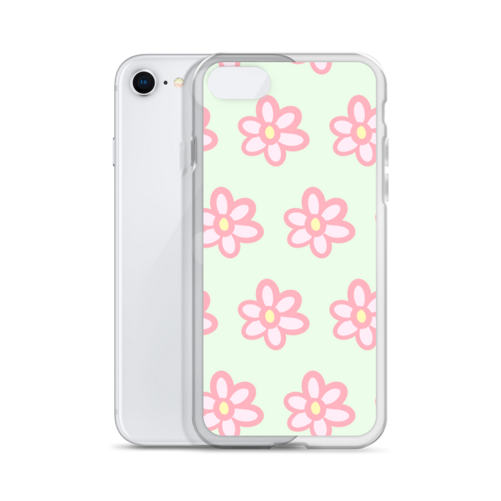 Kawaii Pink Blossom Phone Case Green