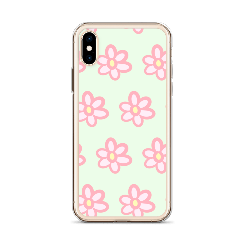 Kawaii Pink Blossom Phone Case Green