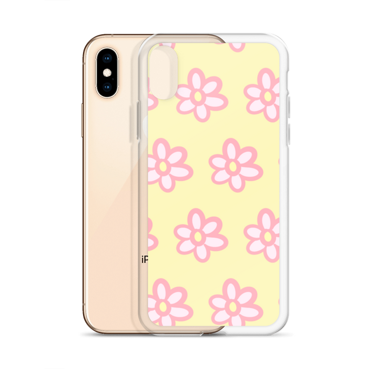 Kawaii Pink Blossom Phone Case Yellow