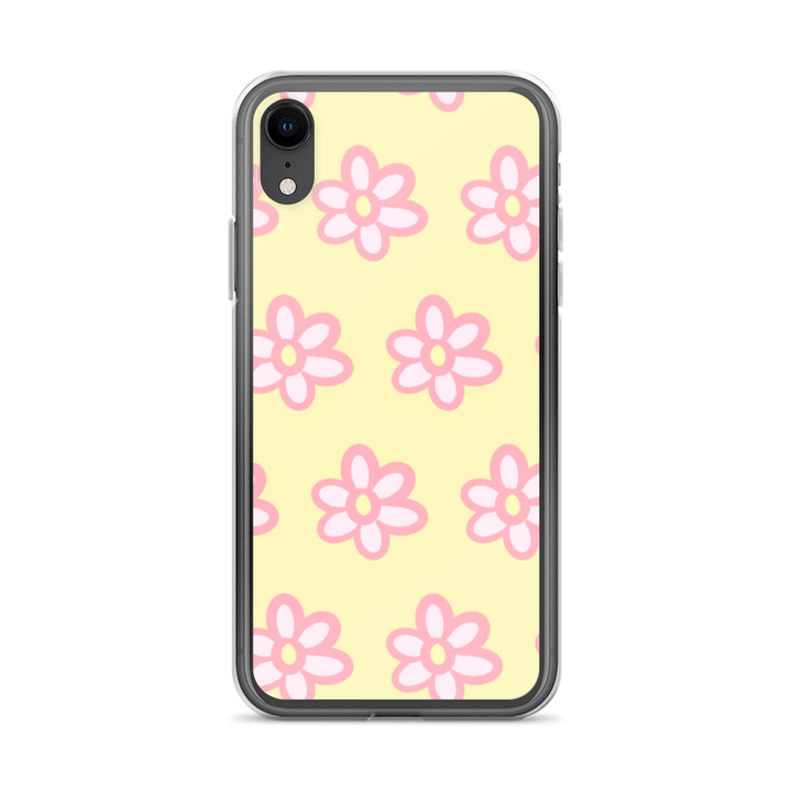 Kawaii Pink Blossom Phone Case Yellow