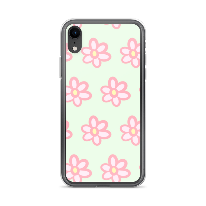 Kawaii Pink Blossom Phone Case Green