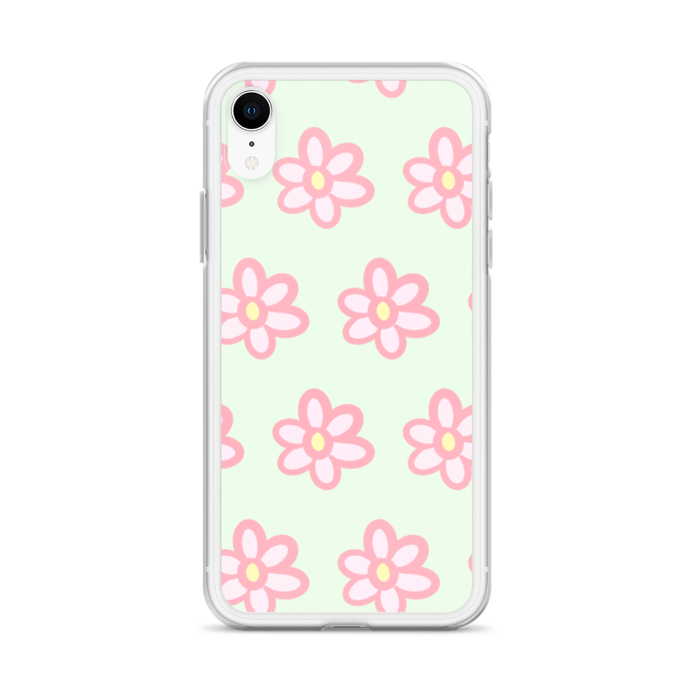 Kawaii Pink Blossom Phone Case Green