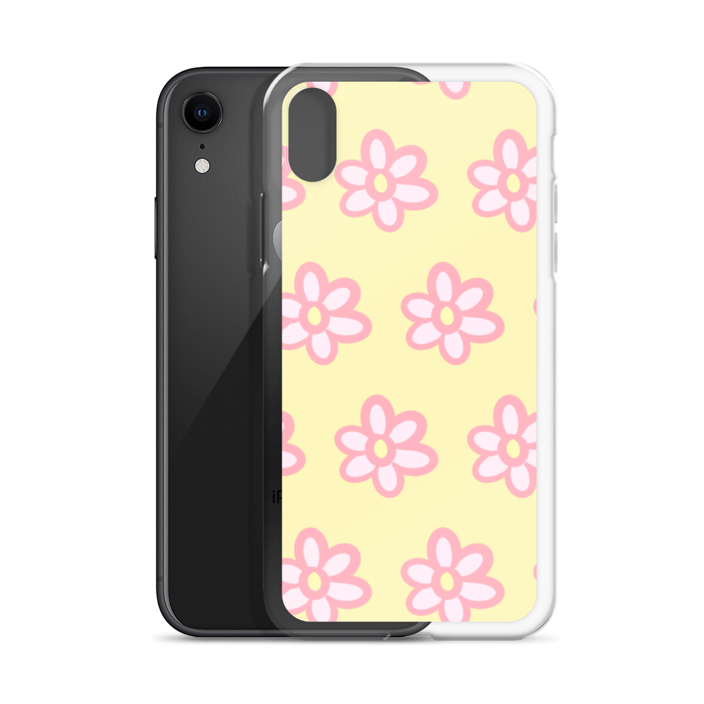 Kawaii Pink Blossom Phone Case Yellow