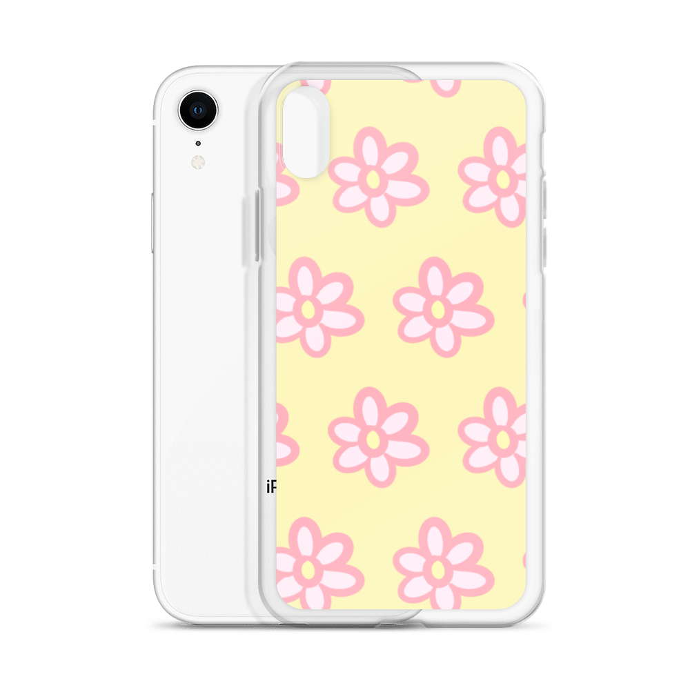 Kawaii Pink Blossom Phone Case Yellow