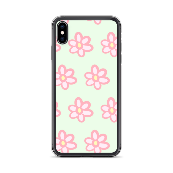 Kawaii Pink Blossom Phone Case Green