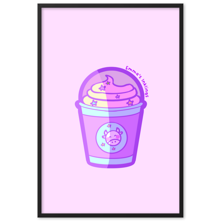 Lofi Milkshake Framed matte paper poster