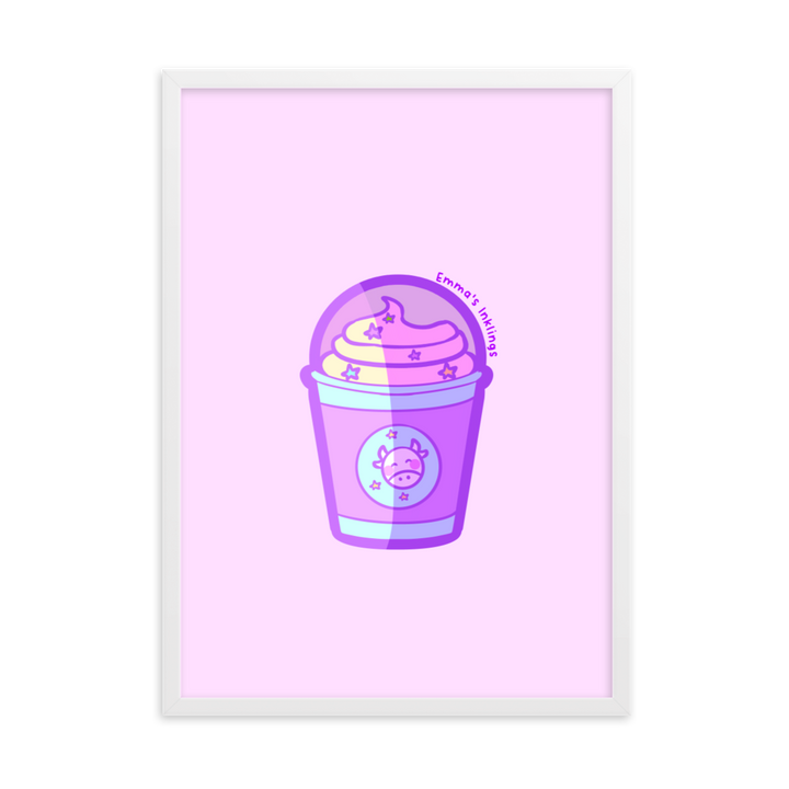 Lofi Milkshake Framed matte paper poster