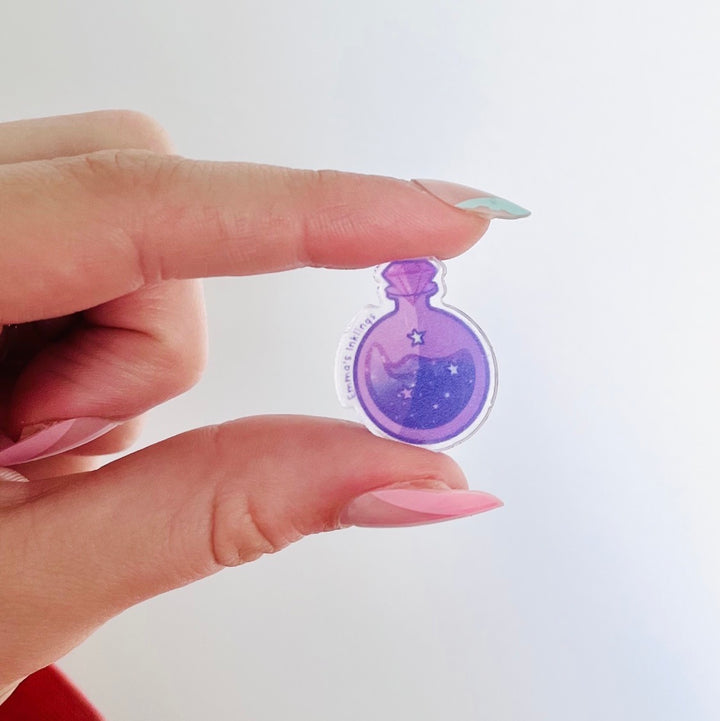 Galaxy Potion Bottle Acrylic Pin