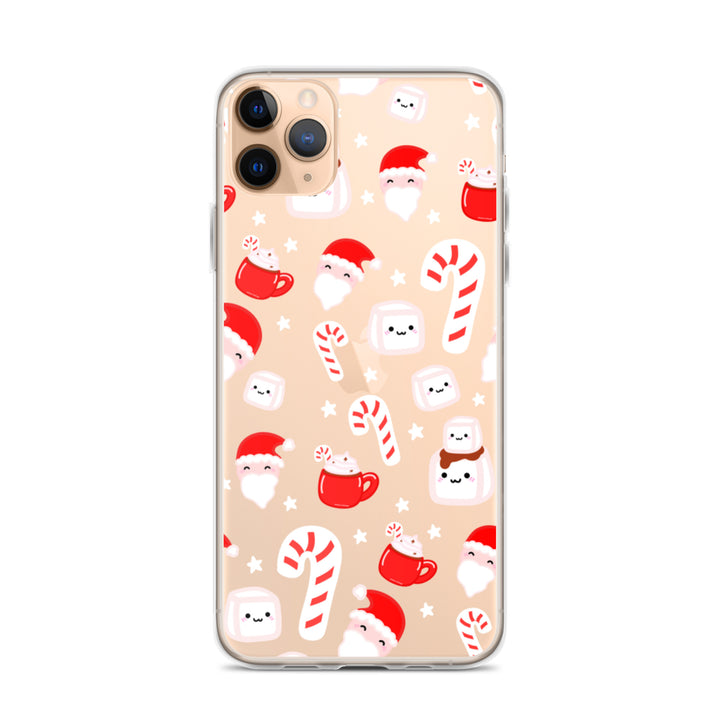 Candy Cane Christmas Pattern Phone Case Clear