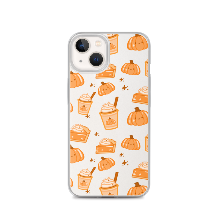 Patchy Pumpkin Spice pattern Phone Case