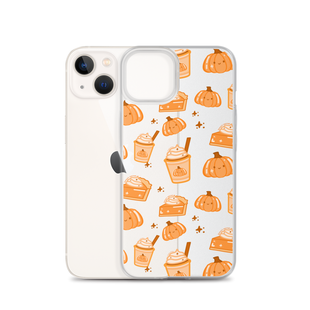 Patchy Pumpkin Spice pattern Phone Case