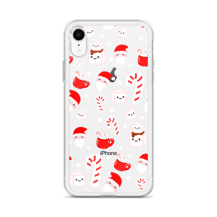 Candy Cane Christmas Pattern Phone Case Clear