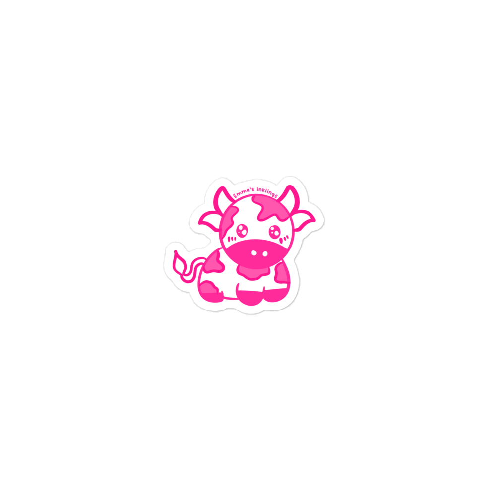 Pink Cow Bubble-free stickers
