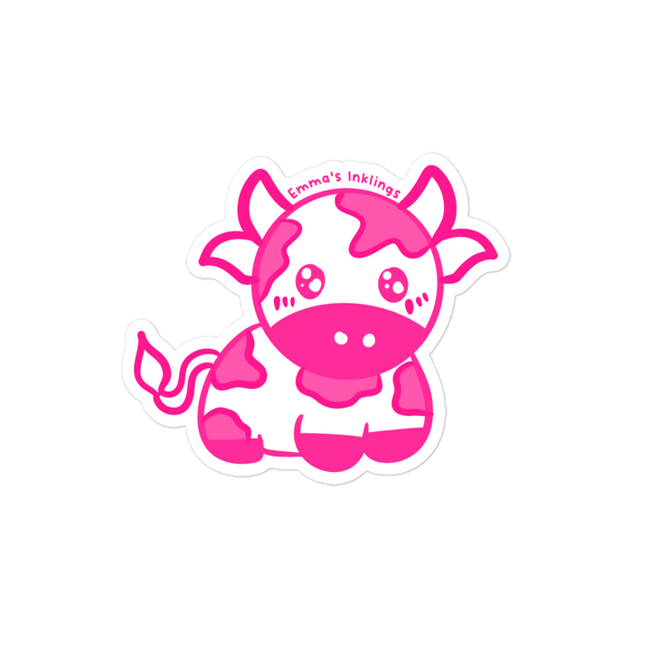 Pink Cow Bubble-free stickers
