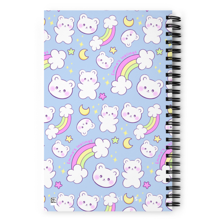 Dreamy Bears Spiral Notebook Light Sky Blue - Emma's Inklings