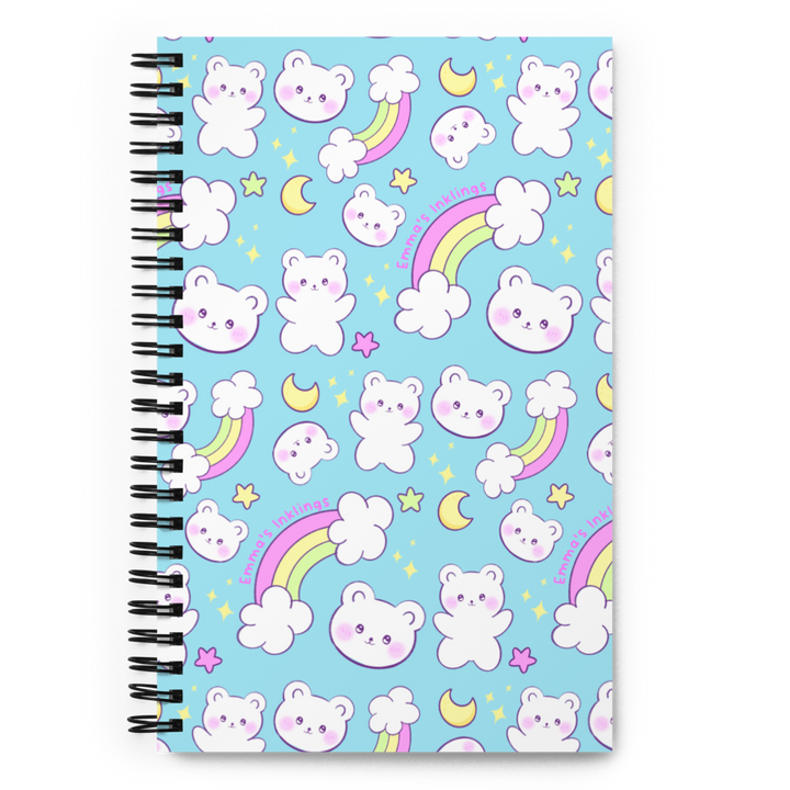 Dreamy Bears Spiral Notebook Aqua - Emma's Inklings
