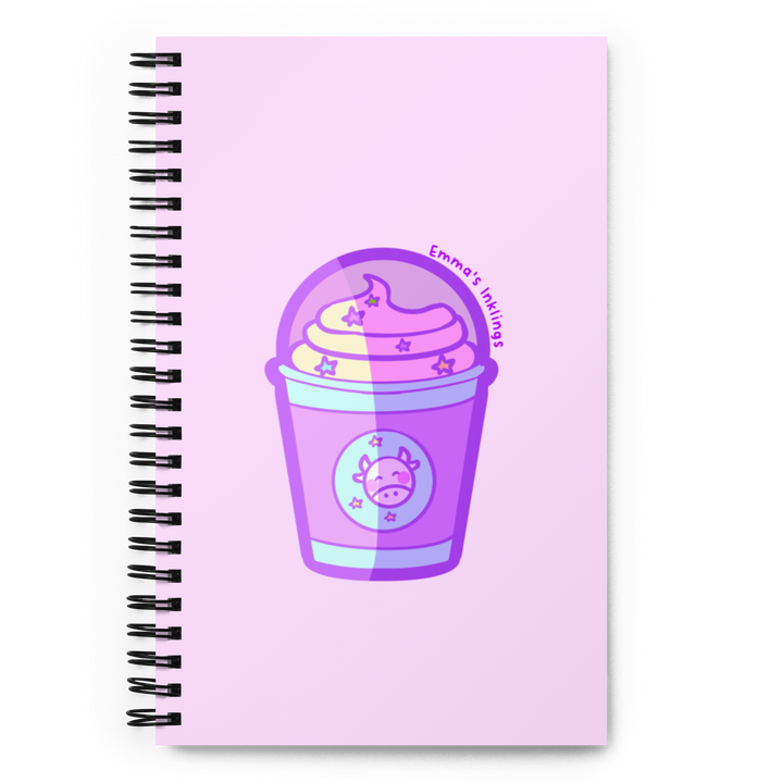 Lofi Milkshake Spiral notebook