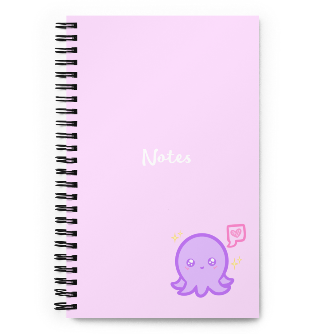 Purple Octavius Heart Spiral notebook